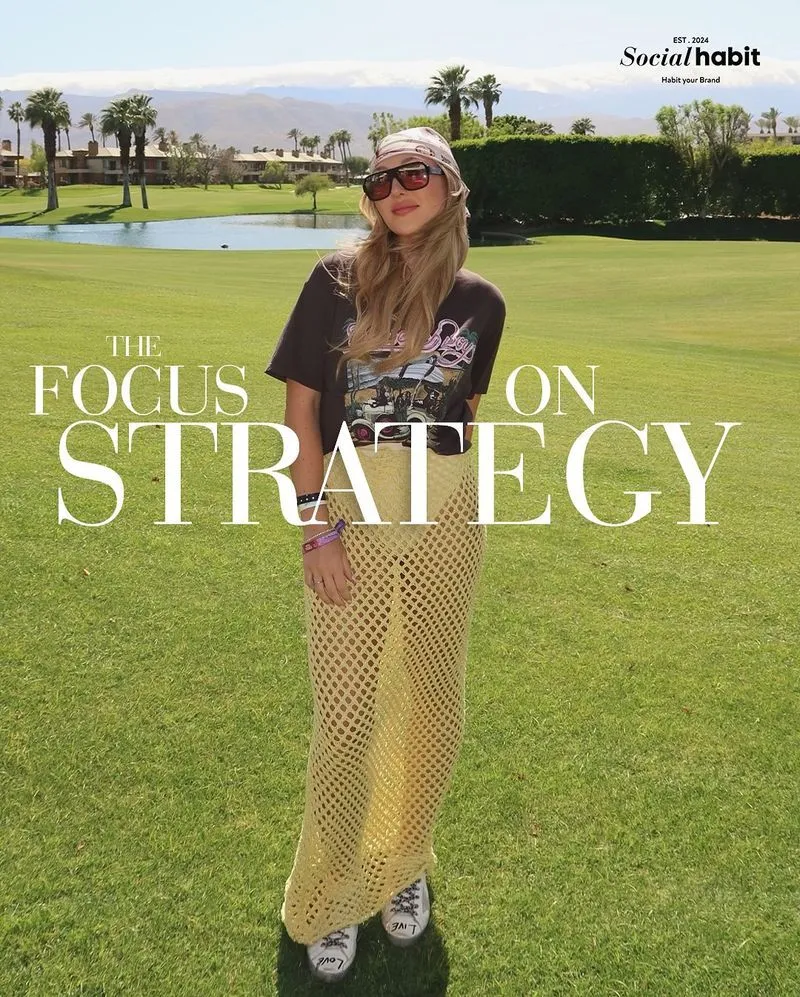 Editorial magazine-style graphic reading The Focus on Strategy