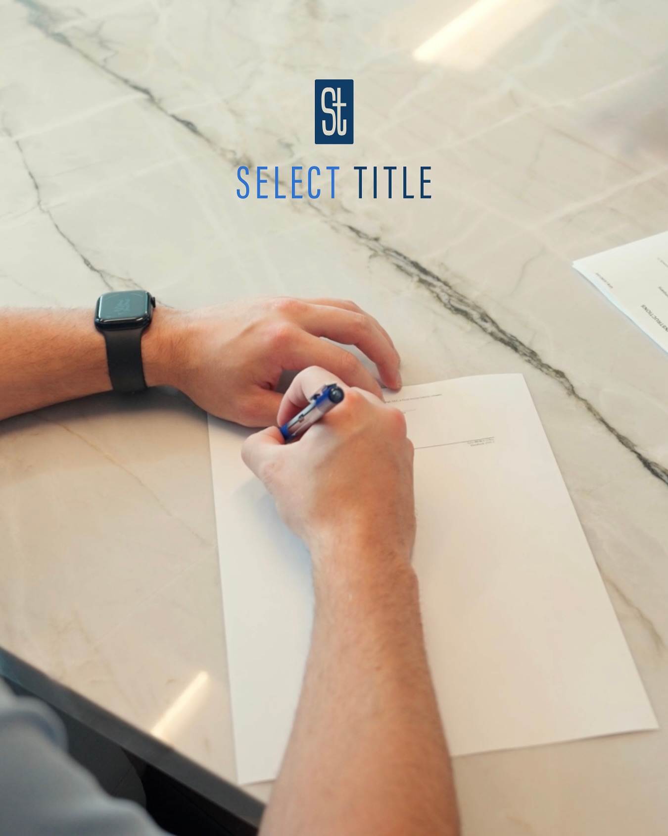 Hand writing on branded stationery
